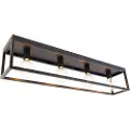 QAZQA Industriell taklampe sort 99,5 cm 4-lys - Cage