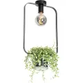 QAZQA Moderne taklampe svart med glass rektangulær - Roslini