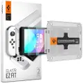 Spigen Glass tR EZ Fit 2 Pack - Nintendo Switch OLED - Miscellaneous Tilbehør til spillkonsoll - Nintendo Switch OLED
