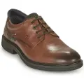 Fluchos for man. F1304 Leather shoes F1304 medium brown (45), Flat, 1 to 3 cm, Laces, Casual