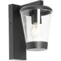 QAZQA Moderne utendørs vegglampe sort IP44 - Joren