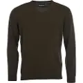 Barbour for man. MKN0341 Essential V Sweater green (L), Casual, Wool