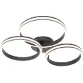 QAZQA Taklampe svart inkl. LED 3-trinns dimbar 3-lys - Navara