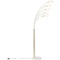 QAZQA Design gulvlampe messing med opalglass 5-lys - Sixties Marmo