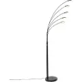QAZQA Design gulvlampe svart inkl. 5-lys dimmbar LED - Sixties Trento