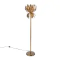 QAZQA Vintage gulvlampe gull - Botanica Simplo