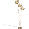 QAZQA Vintage gulvlampe gull 182 cm 3-lys - Botanica