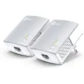 TP-LINK TL-PA411KIT AV500 Nano Powerline Adapter Starter Kit - Strømlinjeadaptersett HomePlug AV (HPAV) - veggpluggbar (en pakke 2)