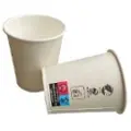 Multi Kaffebæger Pap Ø80xH90mm 25cl 8oz Svanemærket Single Wall Hvid Catersource,20 ps x 80 stk/krt