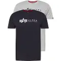 Alpha industries Label 2 Pack Kortarmet T-skjorte