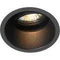 QAZQA Moderne innfelt spotlight sort roterbar og vippbar - Alloy