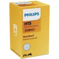 Philips Standard 12580C1 Frontlyspærer til bil, 55 W, 12 V, H15, Halogen, 1 stykker
