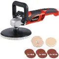 Einhell CC-PO 1100/1E, Roterende poleringsmaskin, 3500 RPM, 1100 W, Sort, Grå, Rød, 2,5 kg, AC