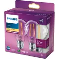 Signify LED-lyspære Classic Standard 7W/827 (60W) Clear 2-pack E27
