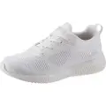 SKECHERS for woman. 32504 Bobs Sport Squad Tough Talk shoes white (41), Fabric, Flat, Laces, Casual, Running