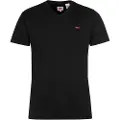 Levi's for man. 85641-0001 Black V-neck T-shirt (S), Casual, Cotton, Short sleeve