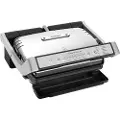 Tefal GC707D, Sort, Rustfritt stål, Rektangulær, Grid, 600 cm², Støpt aluminium, 2000 W