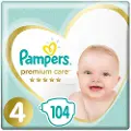 Pampers Bleier Pampers Premium Care str 4, 8-14kg, 104stk.