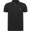 Ralph Lauren for man. 710680784011 Custom Fit piqu polo shirt black (M), Cotton, Short sleeve