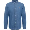 Ralph Lauren for man. 710792043001 Custom Fit denim shirt blue (XXL), Casual, Cotton, Long sleeve, Navy