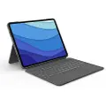 Logitech Combo Touch - Tastatur og folioveske - med styrepute - bakgrunnsbelyst - Apple Smart connector - QWERTY - Pan Nordic - Oxford-grå - for Apple 12.9-inch iPad Pro (5. generasjon)