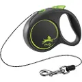 Flexi Black Design XS snor 3 m, 8 kg, grøn