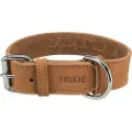 Trixie Rustic fedtg.læder halsb. heartbeat,L:47–55cm/40mm,brun