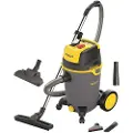 Stanley SXVC25PTDE, Tørr & våt, Sort, Gult, Knapper, 25 l, 4 hjul, AC