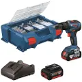 Bosch GSB Professional 18V-55 - Drill/driver - trådløs - 2 hastigheter 13 mm - 55 N·m - 2 batterier - 18 V