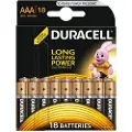 Duracell Basic LR03/AAA Alkaliske batterier - 18 stk.