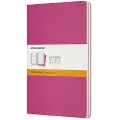Moleskine Cahier, Monokromatisk, Rosa, 80 ark, 70 g/m², Linjerte ark, Innbundet (hardcover)