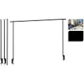 Progarden Bordbelysningsramme i sort metall, 135-250 cm