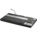 HP POS Keyboard with Magnetic Stripe Reader - Tastatur - USB - QWERTY - karbonitt - for Engage Flex Mini Retail System Engage One MX12 RP9 G1 Retail System
