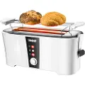 Unold 38020 Design Dual - Brødrister - 4 skive - 2 Spor - hvit/svart
