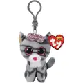 TY Beanie Boo Clips - Kiki Grey Striped Cat 7cm