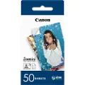 Canon ZINK - Selv-adhesiv - 50 x 76 mm 50 ark fotopapir - for Canon Zoemini ivy CLIQ+2, CLIQ2 Zoemini C, S, S2