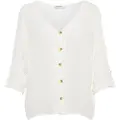 Pieces Sanne Fold-up 3/4 Erme Bluse