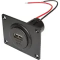 Procar Power USB stikdåse med monteringsplade Tilladt belastning strøm maks.=3 A Passer til (detaljer) USB-A Stikdåse 12 V til 5 V, 24 V til 5 V