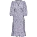 ONLY Olivia Wrap Midi Kjole Med 3/4 Ermer