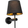 QAZQA Moderne vegglampe svart - Pluk