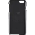 JustMobile Just Mobile Quattro Back - Baksidedeksel for mobiltelefon - robust - ekte skinn, polykarbonat - svart