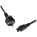 StarTech.com 3 Prong Laptop Power Cord Schuko CEE7 to C5 Clover Leaf - power cable - 1 m