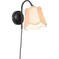 QAZQA Klassisk vegglampe sort med gullskjerm - Nona