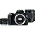 Canon EOS 250D - Digitalkamera - SLR - 24.1 MP - APS-C - 4K / 25 fps - 3optisk x-zoom EF-S 18-55 mm IS STM og EF 50 mm f/1.8 STM linser - Wi-Fi, Bluetooth - svart