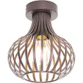 QAZQA Moderne taklampe brun 18 cm - Saffira