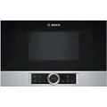 Bosch Serie | 8 BFR634GS1 - Mikrobølgeovn - innebygd - 21 liter - 900 W - rustfritt stål