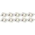 QAZQA Sett med 10 hvite nedfelt spotlights justerbare - Qure