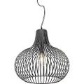 QAZQA Moderne pendellampe sort 48 cm - Saffira