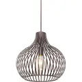 QAZQA Moderne pendellampe brun 38 cm - Saffira
