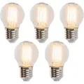 LUEDD Sett med 5 E27 dimmbare LED-kulepærer 5W 470lm 2700K